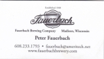 beer business card and similar from Fermentorium, The ( WI-FAU-BIZ-1 )