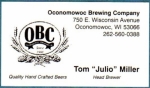 beer business card and similar from Oconomowoc Brewing Co. ( WI-OCOO-BIZ-2 )