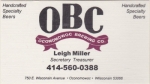 beer business card and similar from Oconomowoc Brewing Co. ( WI-OCOO-BIZ-4 )