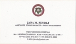 beer business card and similar from Pabst MKE Brewery (Captain Pabst Pilot House) ( WI-PAB-BIZ-3 )