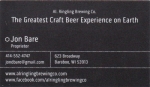 beer business card and similar from Alchemy Brewing Co. ( WI-RING-BIZ-1 )