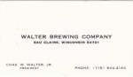 beer business card and similar from Walter Bros. Brewing Co. ( WI-WALE-BIZ-1 )