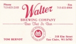 beer business card and similar from Walter Bros. Brewing Co. ( WI-WALE-BIZ-3 )