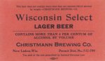 beer label from Citizens Brewing Co. ( WI-CHR-LAB-2 )