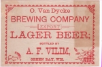 beer label from Obermann brewery ( WI-OVAN-LAB-3 )