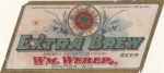 beer label from Weber Waukesha Brewing Co. ( WI-WEBE-LAB-2 )