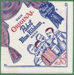 beer napkin from Pabst MKE Brewery (Captain Pabst Pilot House) ( WI-PAB-NAP-10 )