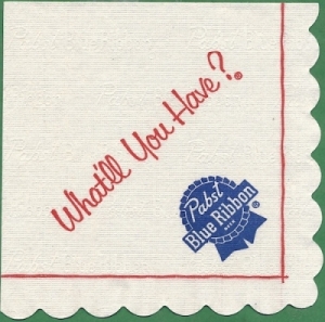 beer napkin from Pabst MKE Brewery (Captain Pabst Pilot House) ( WI-PAB-NAP-7 )