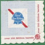 beer napkin from Pabst MKE Brewery (Captain Pabst Pilot House) ( WI-PAB-NAP-9 )