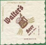 beer napkin from Walter Bros. Brewing Co. ( WI-WALE-NAP-1 )