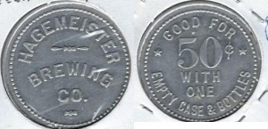 beer token/coin from Hamms Brewing (Molson Coors brand) ( WI-HAGE-TOK-1 )