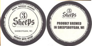 beer coaster from 3rd Sign Brewery ( WI-3SHE-2 )