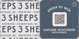 beer coaster from 3rd Sign Brewery ( WI-3SHE-9 )