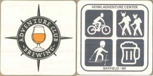 beer coaster from Agonic Brewing Company ( WI-ADVE-1 )