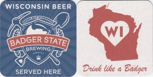 beer coaster from Balsam Lake Brewery & Market ( WI-BADG-11 )