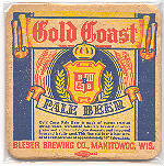 beer coaster from Blessing Beverage Co. (Geo. Blessing Co.) ( WI-BLE-2 )