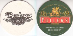 beer coaster from Bodihow Brewing Co. ( WI-BODG-1 )