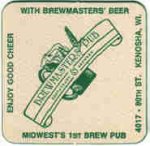 beer coaster from Brewster Bros. Brewing Co. ( WI-BREW-1 )