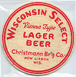 beer coaster from Citizens Brewing Co. ( WI-CHR-1 )