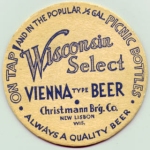 beer coaster from Citizens Brewing Co. ( WI-CHR-3 )