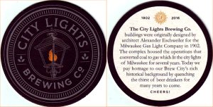 beer coaster from City Service Brewing Co. ( WI-CILI-1 )