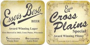 beer coaster from Dahlke Brewing Co. ( WI-CROS-2 )