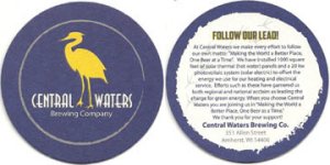 beer coaster from Central Waters Brewing Co. Milwaukee ( WI-CWBC-2 )