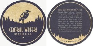 beer coaster from Central Waters Brewing Co. Milwaukee ( WI-CWBC-4 )