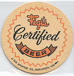 beer coaster from Finke-Uhen Brewing Co. ( WI-FIG-1 )