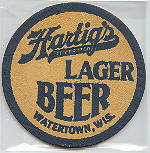 beer coaster from Hausmann Brewing Co ( WI-HAR-1 )