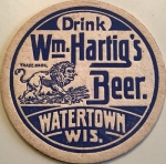 beer coaster from Hausmann Brewing Co ( WI-HAR-2 )