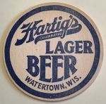 beer coaster from Hausmann Brewing Co ( WI-HAR-3 )