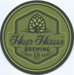 beer coaster from Hop Yard Ale Works ( WI-HOPH-3 )