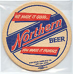 beer coaster from Northwoods Brewing Corp. ( WI-NOR-2 )