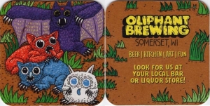 beer coaster from Ombibulous Brewing Co. ( WI-OLIP-9 )