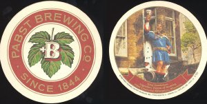 beer coaster from Pabst Brewing Co. (Phillip Best, Premier-Pabst) ( WI-PAB-25 )