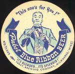 beer coaster from Pabst Brewing Co. (Phillip Best, Premier-Pabst) ( WI-PAB-28 )