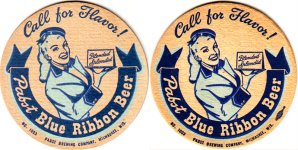 beer coaster from Pabst Brewing Co. (Phillip Best, Premier-Pabst) ( WI-PAB-29 )