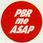 beer coaster from Pabst Brewing Co. (Phillip Best, Premier-Pabst) ( WI-PAB-74 )