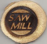 beer coaster from Sawmill Pizza & Brew Shed ( WI-SAWM-1 )