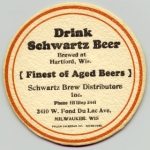 beer coaster from Sconnie Beverage Co. ( WI-SCHW-1 )