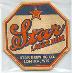 beer coaster from Starboard Brewing Co. ( WI-STA-1 )