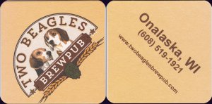 beer coaster from Two Rivers Beverage Co. ( WI-TWOB-1 )