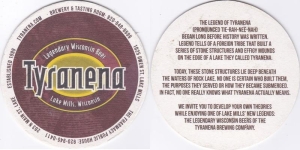 beer coaster from Unassigned Wisconsin ( WI-TYRA-3 )