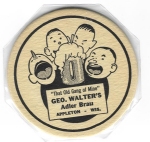 beer coaster from Walter Brewing Co. (John Walter & Co.) ( WI-WAL-3 )