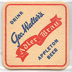 beer coaster from Walter Brewing Co. (John Walter & Co.) ( WI-WAL-5 )