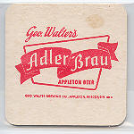 beer coaster from Walter Brewing Co. (John Walter & Co.) ( WI-WAL-6 )