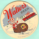 beer coaster from Walter Bros. Brewing Co. ( WI-WALE-10 )