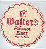 beer coaster from Walter Bros. Brewing Co. ( WI-WALE-6 )