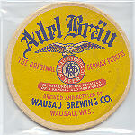 beer coaster from Weber (G. Weber) Brewing Co. ( WI-WAU-7 )